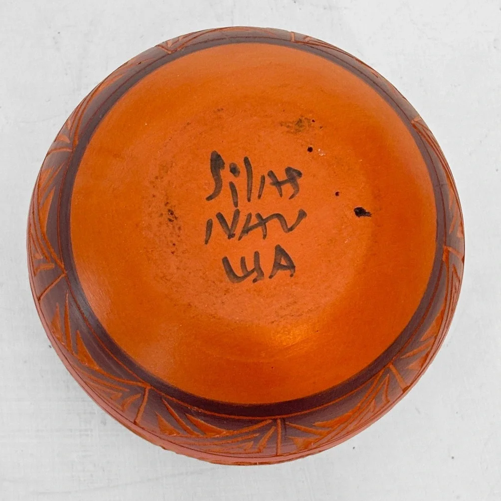 Silas Navajo‎ Etched Seed Pot Southwestern Desert Sunset Pottery Terracotta